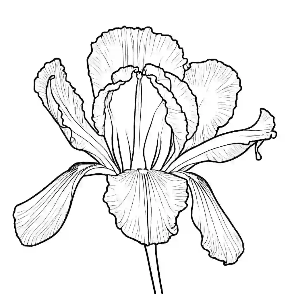 Iris coloring pages
